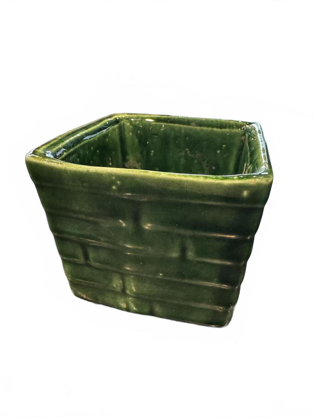 Vintage Mid-Century UPCO Green Ceramic Planter - Excellent Condition